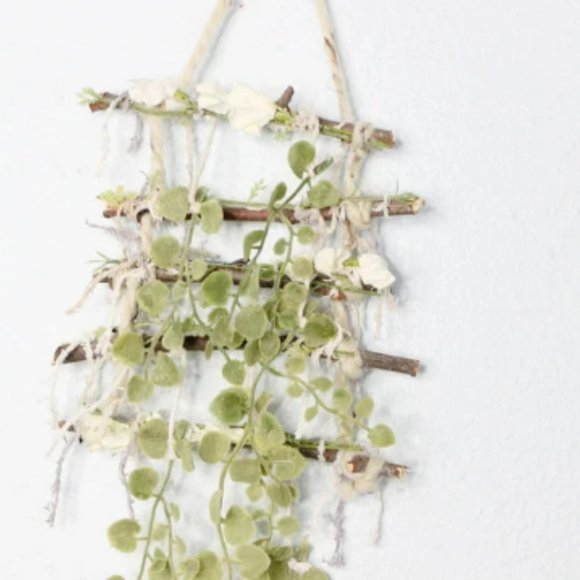 Fairy Floral Ladder Wall Art - Plant Wall Hanging - Boho Farmhouse Decor - Picture 3 of 4